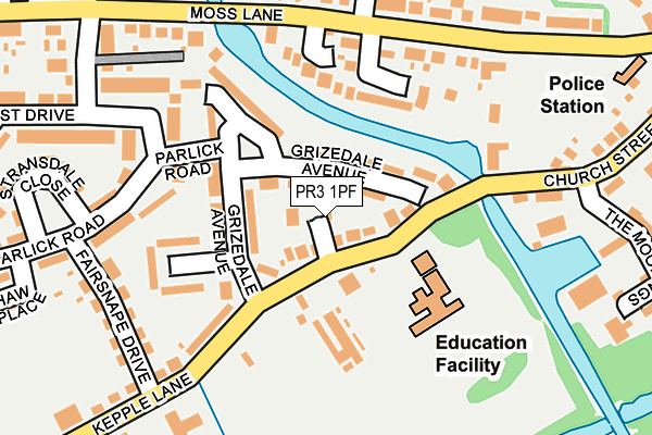PR3 1PF map - OS OpenMap – Local (Ordnance Survey)