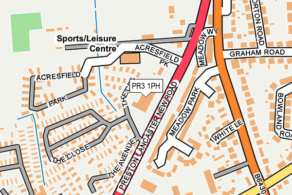 PR3 1PH map - OS OpenMap – Local (Ordnance Survey)