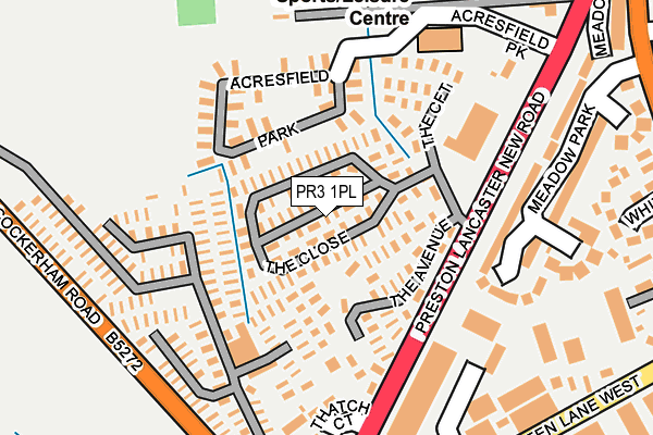 PR3 1PL map - OS OpenMap – Local (Ordnance Survey)
