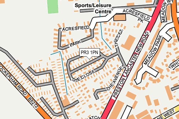 PR3 1PN map - OS OpenMap – Local (Ordnance Survey)