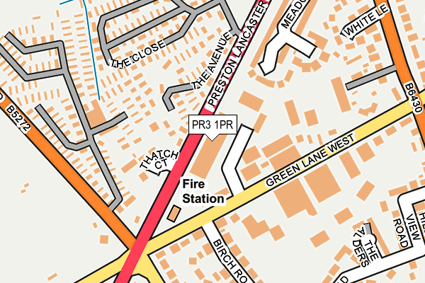 PR3 1PR map - OS OpenMap – Local (Ordnance Survey)