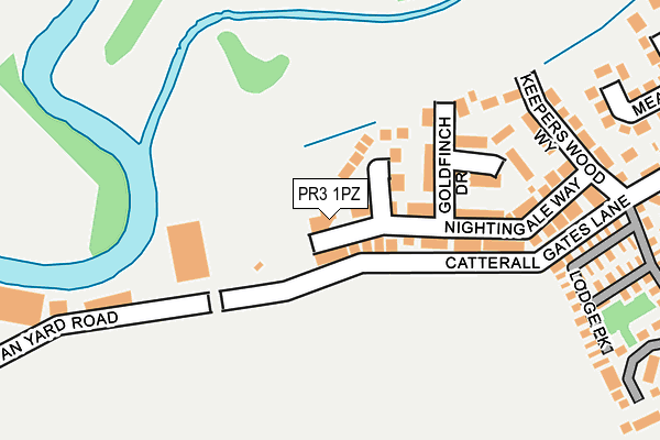 PR3 1PZ map - OS OpenMap – Local (Ordnance Survey)