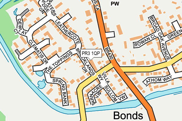 PR3 1QP map - OS OpenMap – Local (Ordnance Survey)