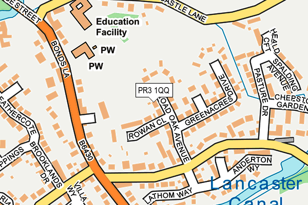 PR3 1QQ map - OS OpenMap – Local (Ordnance Survey)
