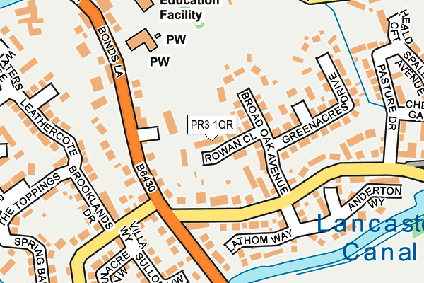 PR3 1QR map - OS OpenMap – Local (Ordnance Survey)