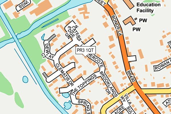 PR3 1QT map - OS OpenMap – Local (Ordnance Survey)