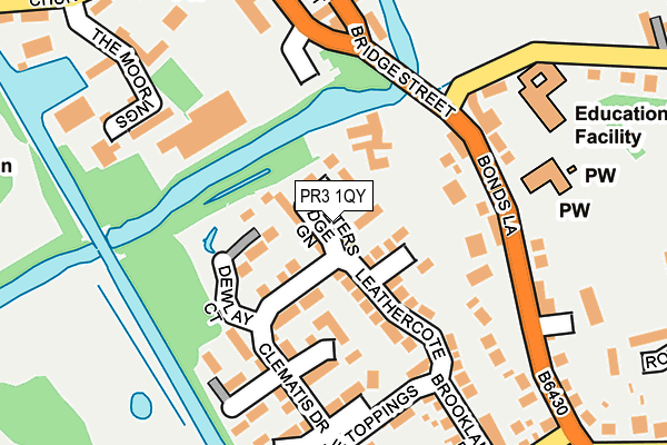 PR3 1QY map - OS OpenMap – Local (Ordnance Survey)