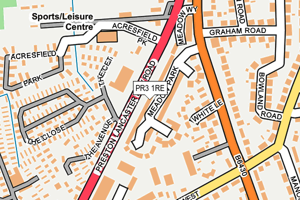 PR3 1RE map - OS OpenMap – Local (Ordnance Survey)