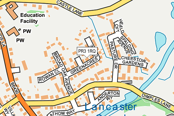 PR3 1RQ map - OS OpenMap – Local (Ordnance Survey)