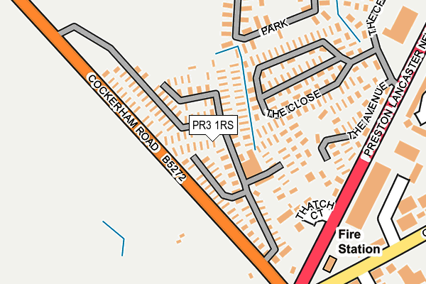 PR3 1RS map - OS OpenMap – Local (Ordnance Survey)