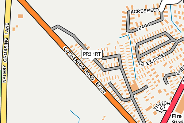 PR3 1RT map - OS OpenMap – Local (Ordnance Survey)