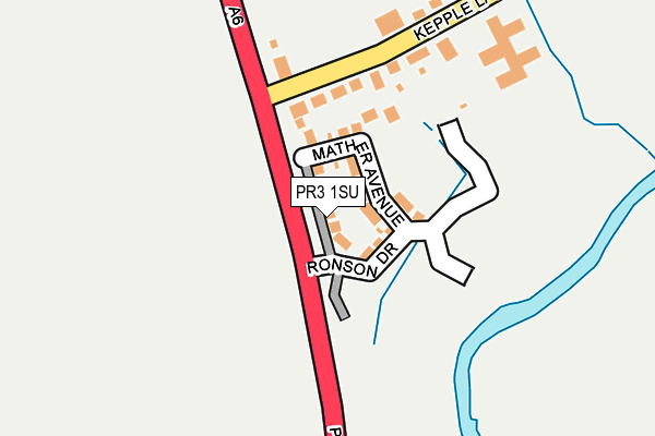 PR3 1SU map - OS OpenMap – Local (Ordnance Survey)