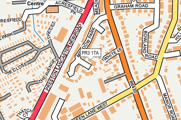 PR3 1TA map - OS OpenMap – Local (Ordnance Survey)