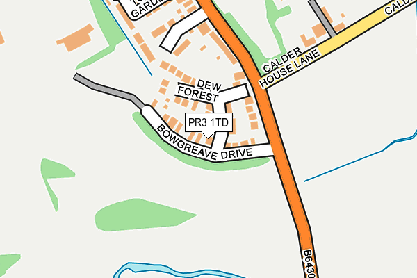 PR3 1TD map - OS OpenMap – Local (Ordnance Survey)
