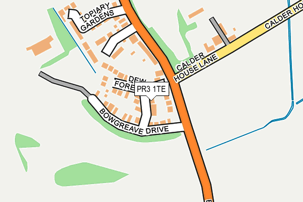 PR3 1TE map - OS OpenMap – Local (Ordnance Survey)