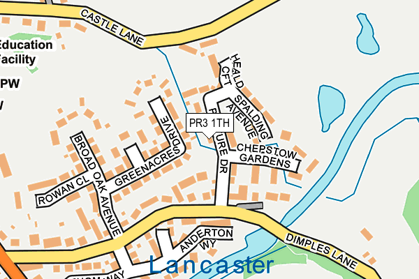 PR3 1TH map - OS OpenMap – Local (Ordnance Survey)