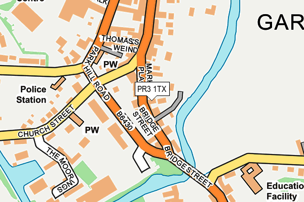 PR3 1TX map - OS OpenMap – Local (Ordnance Survey)