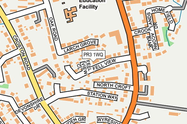 PR3 1WQ map - OS OpenMap – Local (Ordnance Survey)