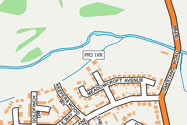 PR3 1XR map - OS OpenMap – Local (Ordnance Survey)