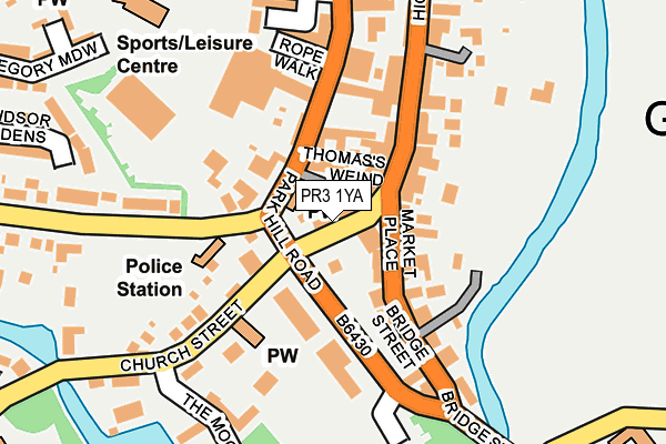 PR3 1YA map - OS OpenMap – Local (Ordnance Survey)