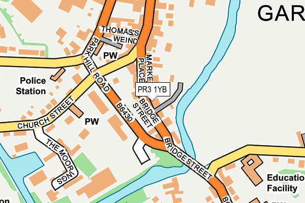 PR3 1YB map - OS OpenMap – Local (Ordnance Survey)