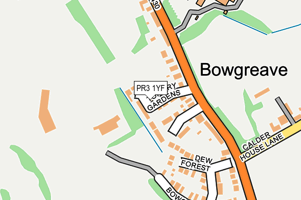 PR3 1YF map - OS OpenMap – Local (Ordnance Survey)