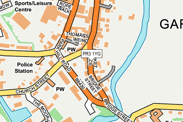 PR3 1YG map - OS OpenMap – Local (Ordnance Survey)