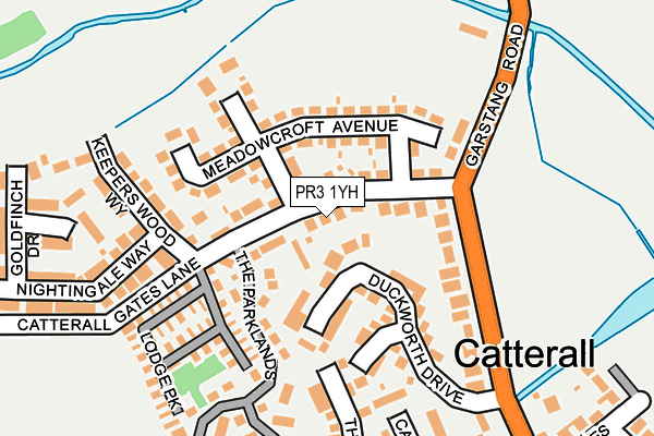 PR3 1YH map - OS OpenMap – Local (Ordnance Survey)