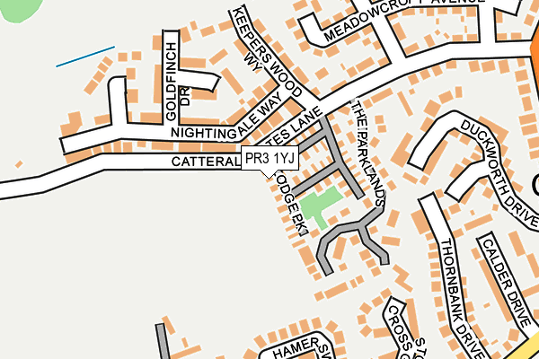 PR3 1YJ map - OS OpenMap – Local (Ordnance Survey)