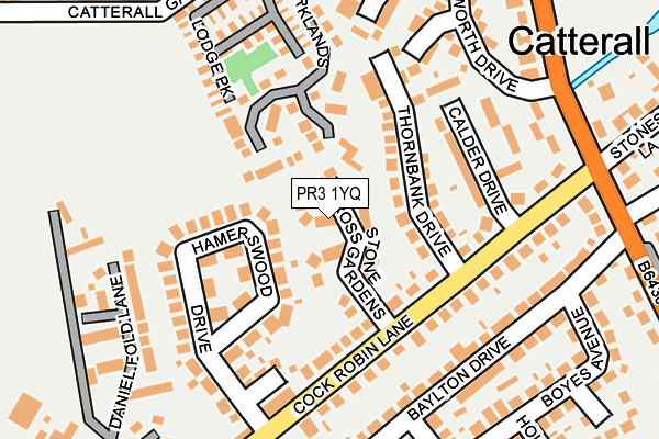 PR3 1YQ map - OS OpenMap – Local (Ordnance Survey)