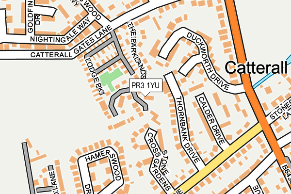 PR3 1YU map - OS OpenMap – Local (Ordnance Survey)