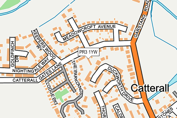 PR3 1YW map - OS OpenMap – Local (Ordnance Survey)