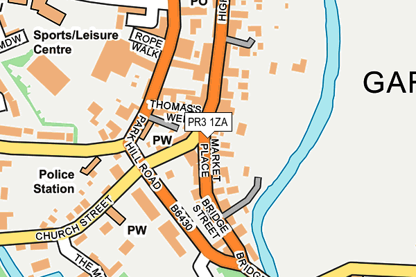 PR3 1ZA map - OS OpenMap – Local (Ordnance Survey)