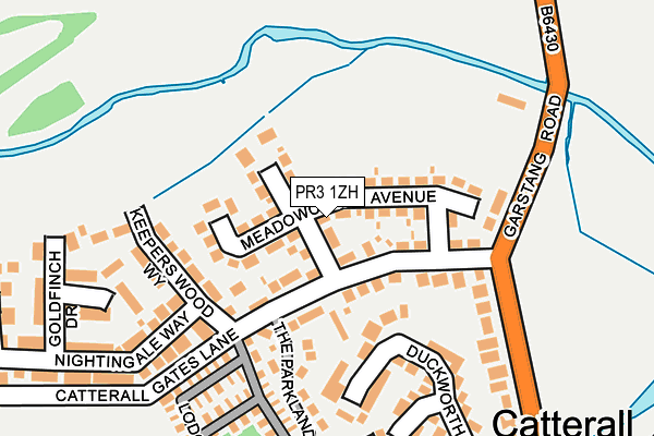 PR3 1ZH map - OS OpenMap – Local (Ordnance Survey)