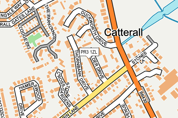 PR3 1ZL map - OS OpenMap – Local (Ordnance Survey)