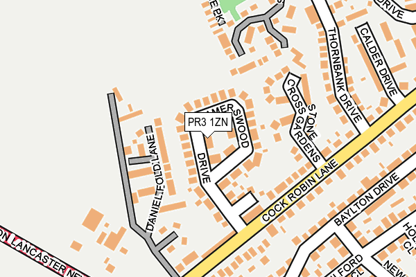 PR3 1ZN map - OS OpenMap – Local (Ordnance Survey)