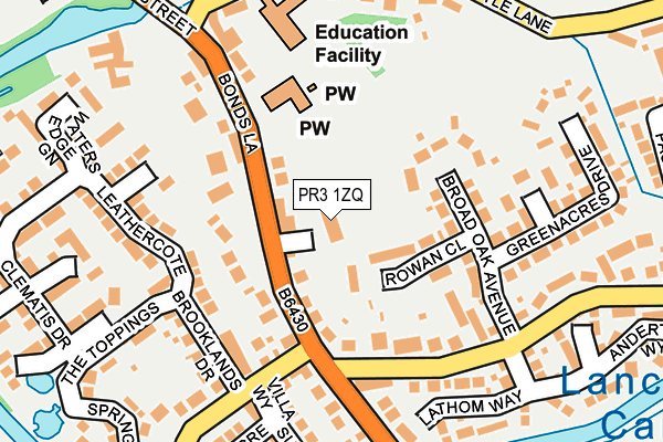 PR3 1ZQ map - OS OpenMap – Local (Ordnance Survey)