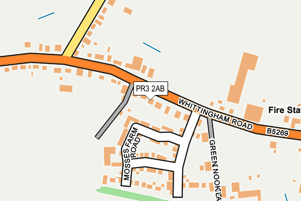 PR3 2AB map - OS OpenMap – Local (Ordnance Survey)