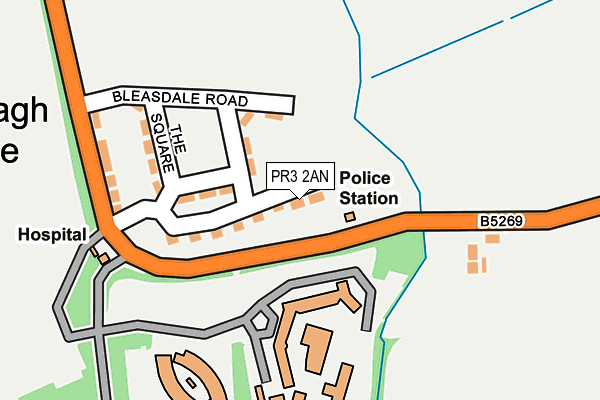 PR3 2AN map - OS OpenMap – Local (Ordnance Survey)