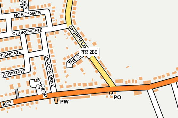 PR3 2BE map - OS OpenMap – Local (Ordnance Survey)