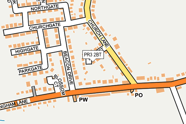 PR3 2BT map - OS OpenMap – Local (Ordnance Survey)
