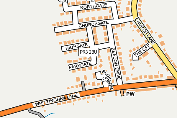 PR3 2BU map - OS OpenMap – Local (Ordnance Survey)