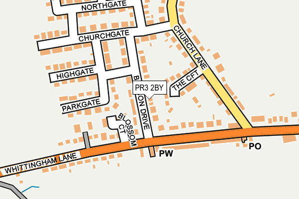 PR3 2BY map - OS OpenMap – Local (Ordnance Survey)