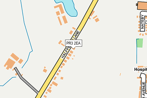 PR3 2EA map - OS OpenMap – Local (Ordnance Survey)