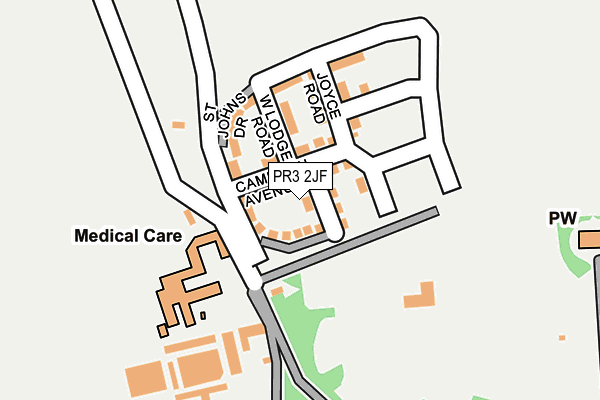 PR3 2JF map - OS OpenMap – Local (Ordnance Survey)