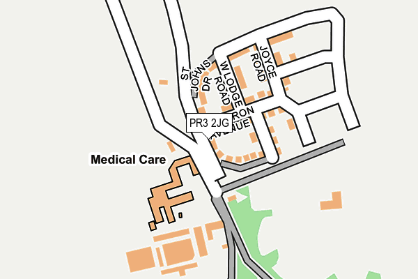 PR3 2JG map - OS OpenMap – Local (Ordnance Survey)