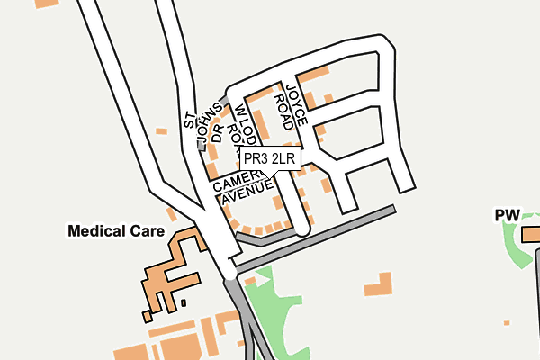PR3 2LR map - OS OpenMap – Local (Ordnance Survey)