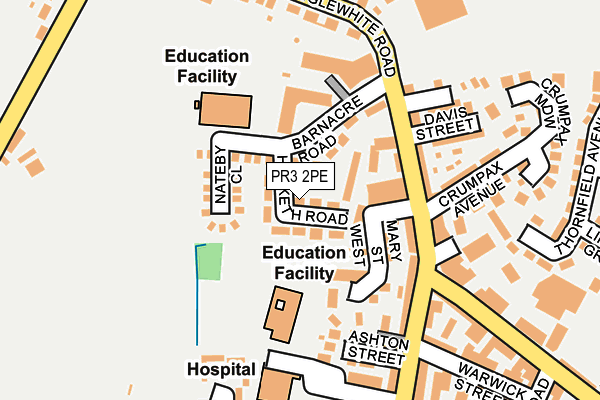 PR3 2PE map - OS OpenMap – Local (Ordnance Survey)
