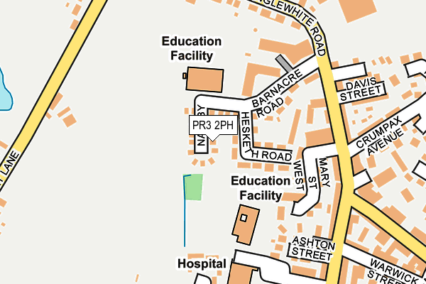 PR3 2PH map - OS OpenMap – Local (Ordnance Survey)
