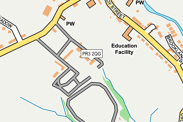 PR3 2QG map - OS OpenMap – Local (Ordnance Survey)